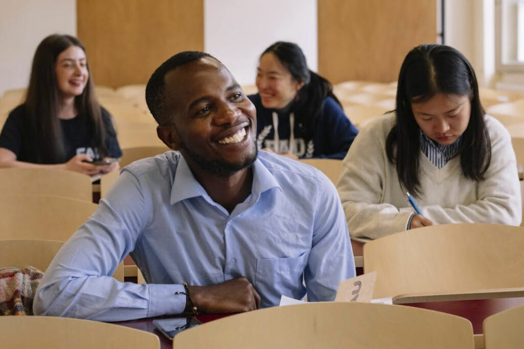 Students in a lecture hall