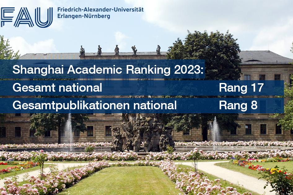 ShanghaiRanking 2023 FAU weiterhin unter Top 20 national FAU