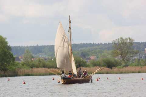FAU-Römerboote Segeltest: Lateinersegel (Bild: Andre Werner)