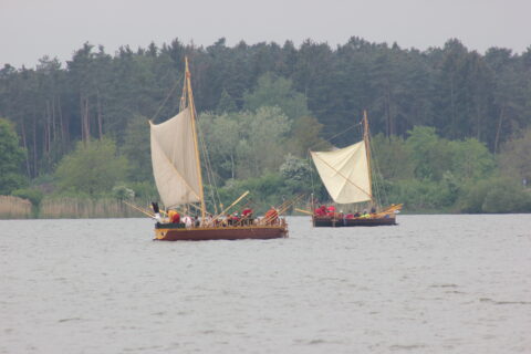 FAU-Römerboote Segeltest: Sprietsegel(Bild: Andre Werner)