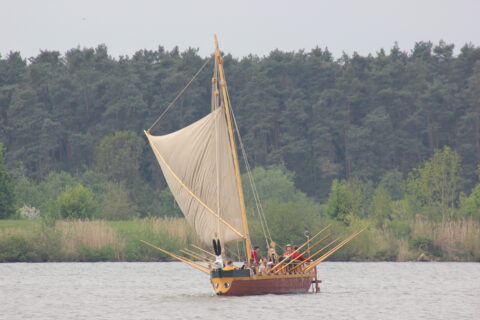 FAU-Römerboote Segeltest: Sprietsegel(Bild: Andre Werner)