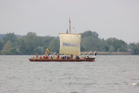 FAU-Römerboot Segeltest: Rahsegel (Bild: Andre Werner)