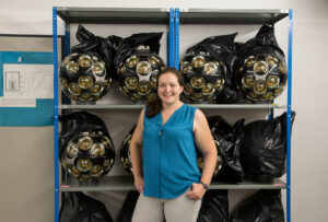 Anna Nelles in a lab.