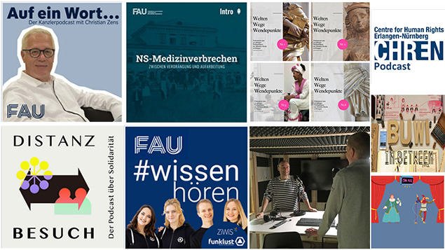 Podcast-Coverbilder der FAU