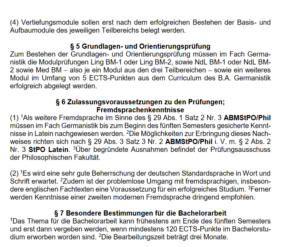 Screenshot of a part of the Grundlagen- und Orientierungsprüfung. 