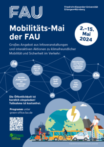 Plakat des Mobilitäts-Mai an der Friedrich-Alexander-Universität Erlangen-Nürnberg