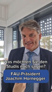 Präsident der Friedrich-Alexander-Universität Erlangen-Nürnberg zur Stadt-Umland-Bahn auf Instagram