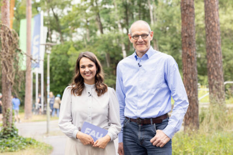 Alumni-Interview mit Dr. Bernd Montag an der Naturwissenschaftichen Fakultät der FAU, Juli 2024 (Bild: G. Iannicelli)