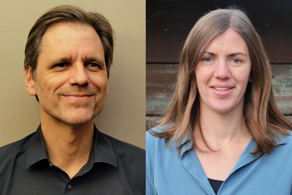 Collage aus Portraitbildern von Prof. Dr. Stephan Kröner und Dr. Lisa Birnbaum