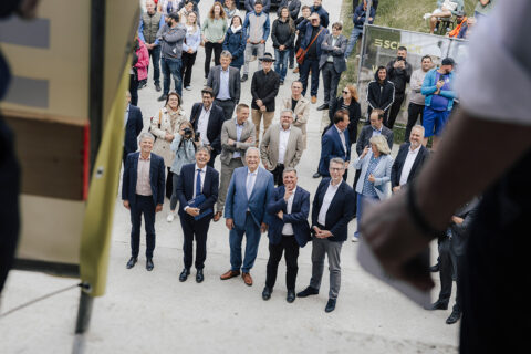 Richtfest für den Neubau der Technische Chemie auf dem FAU Süd Campus. (Bild: FAU/Giulia Iannicelli)