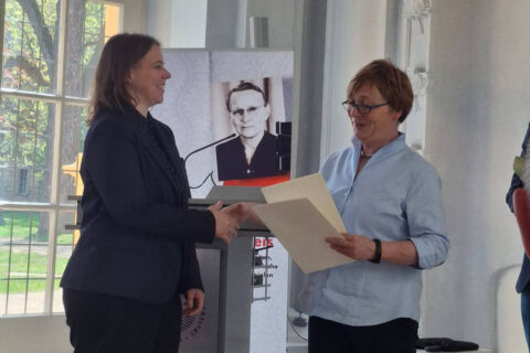 from left: Dr. Florence Häneke (FAU) and OKRin Dr. Kristin Bergmann (EKD)