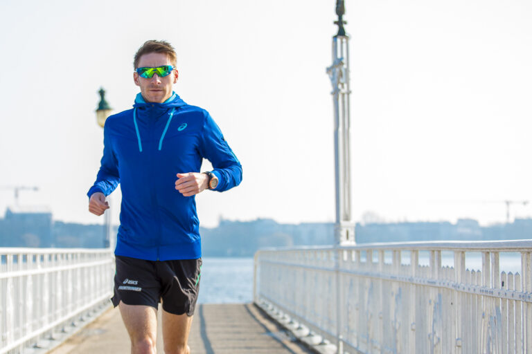 Ultra-Läufer auf dem Weg zum Mont Blanc