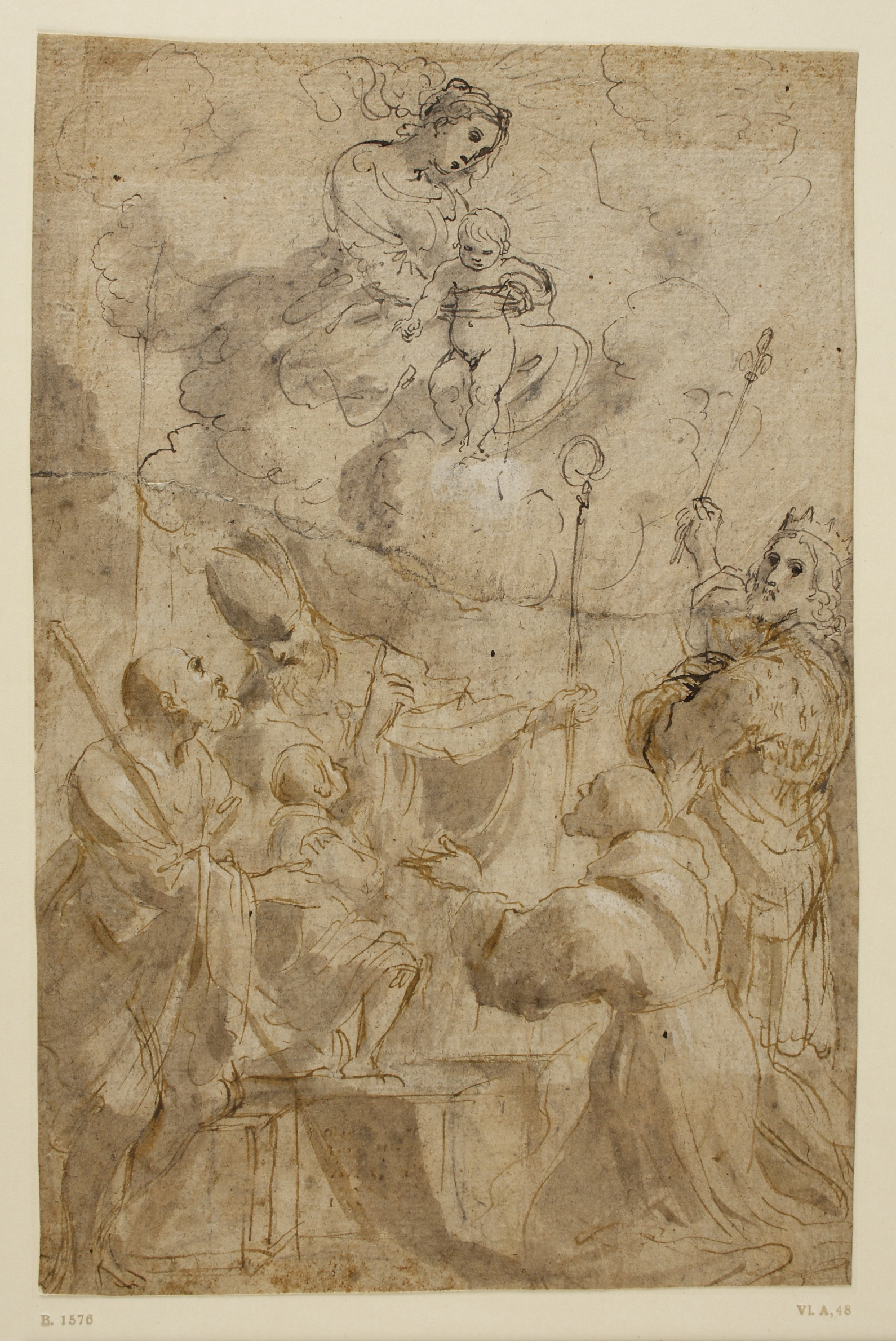 Italienische Meisterzeichnung von Barbieri