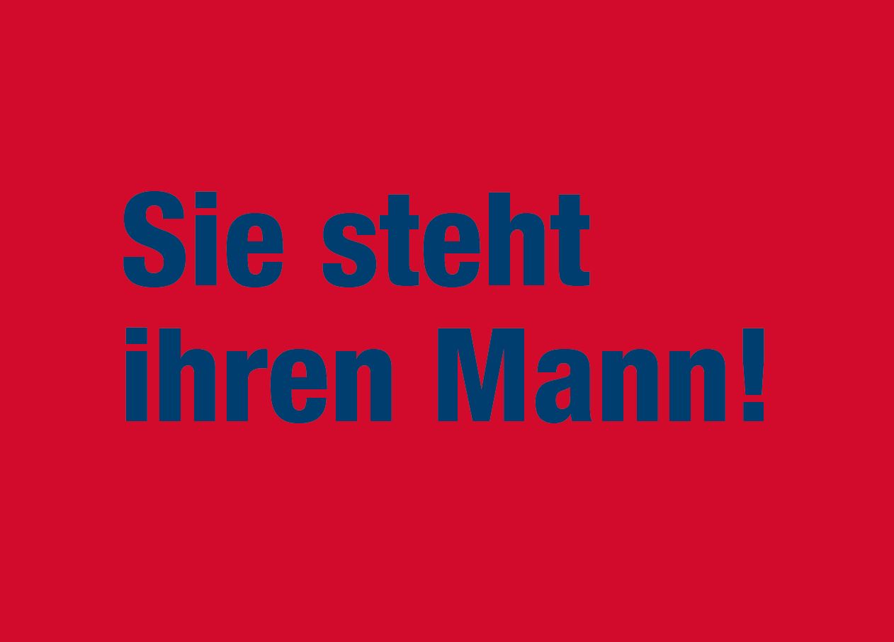 Sie steht Ihren Mann!