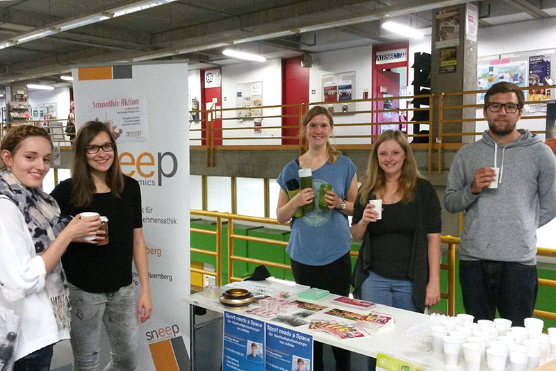 Smoothie-Aktion des Vereins im Sommer 2016 (Bild: sneep e.V.)