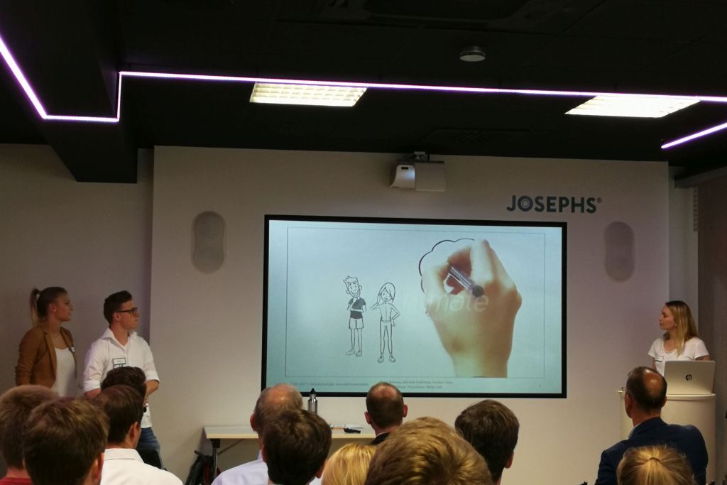 Für ihre Präsentation von 