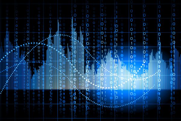 Chart steigend und sinkend