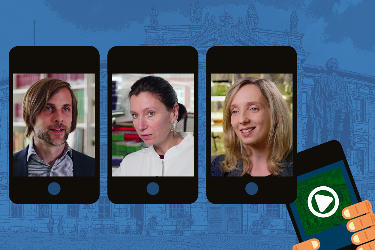 Collage aus Videoscreenshots der neuen Profs