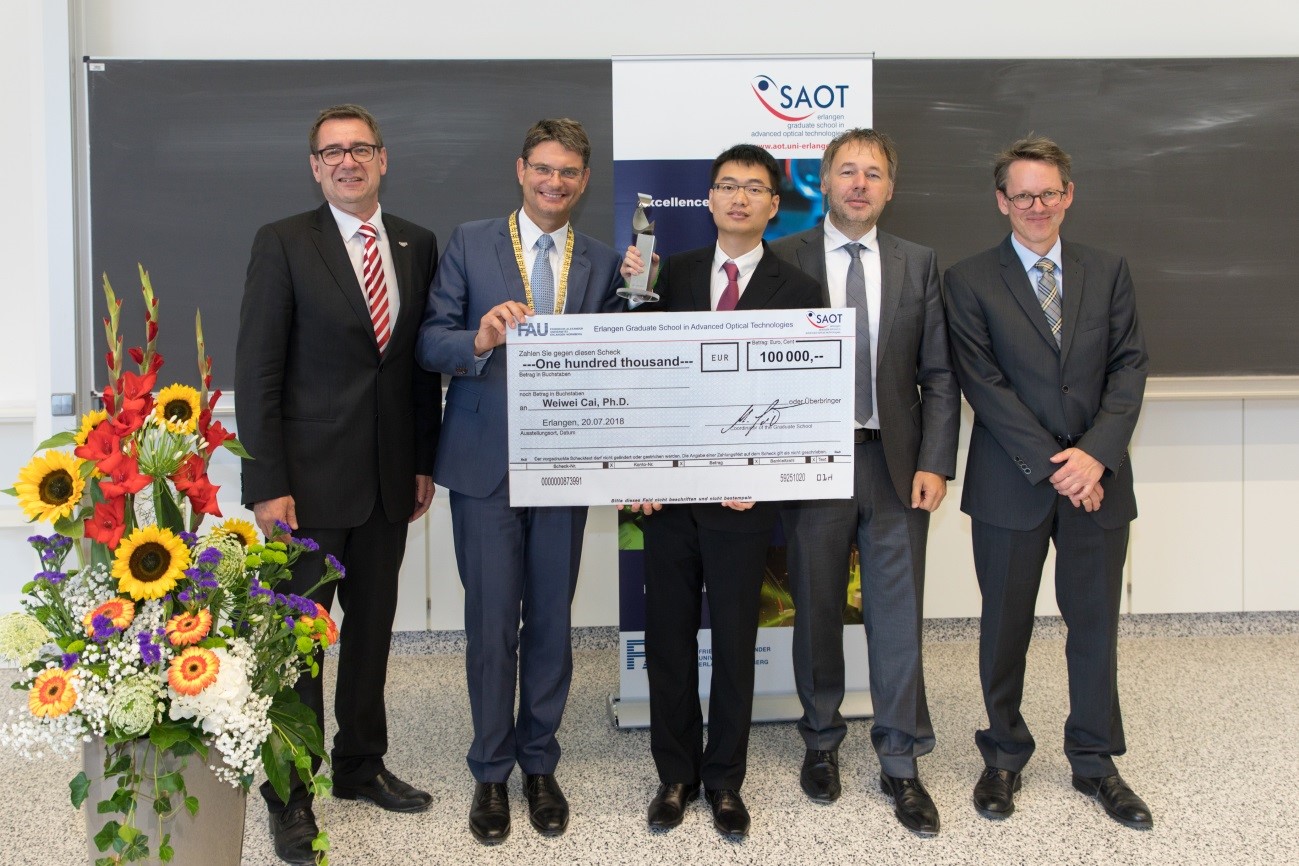 Preisträger Dr. Weiwei Cai und Gratulanten