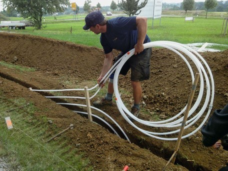 Die Heizung in zwei Meter Tiefe