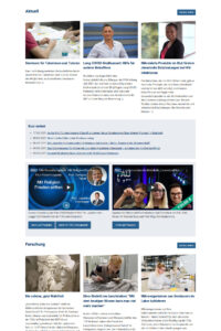 Screenshot FAU-Newsportal