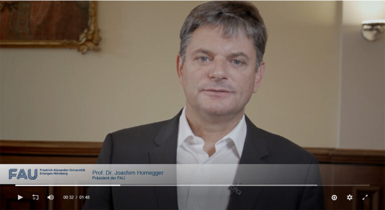 Begrüßung von FAU-Präsident Joachim Hornegger