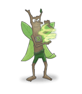 Illustration: Biogas als Superheld.