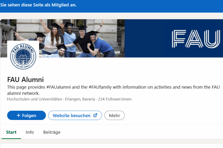 Das FAU Alumni-Netzwerk bei LinkedIn