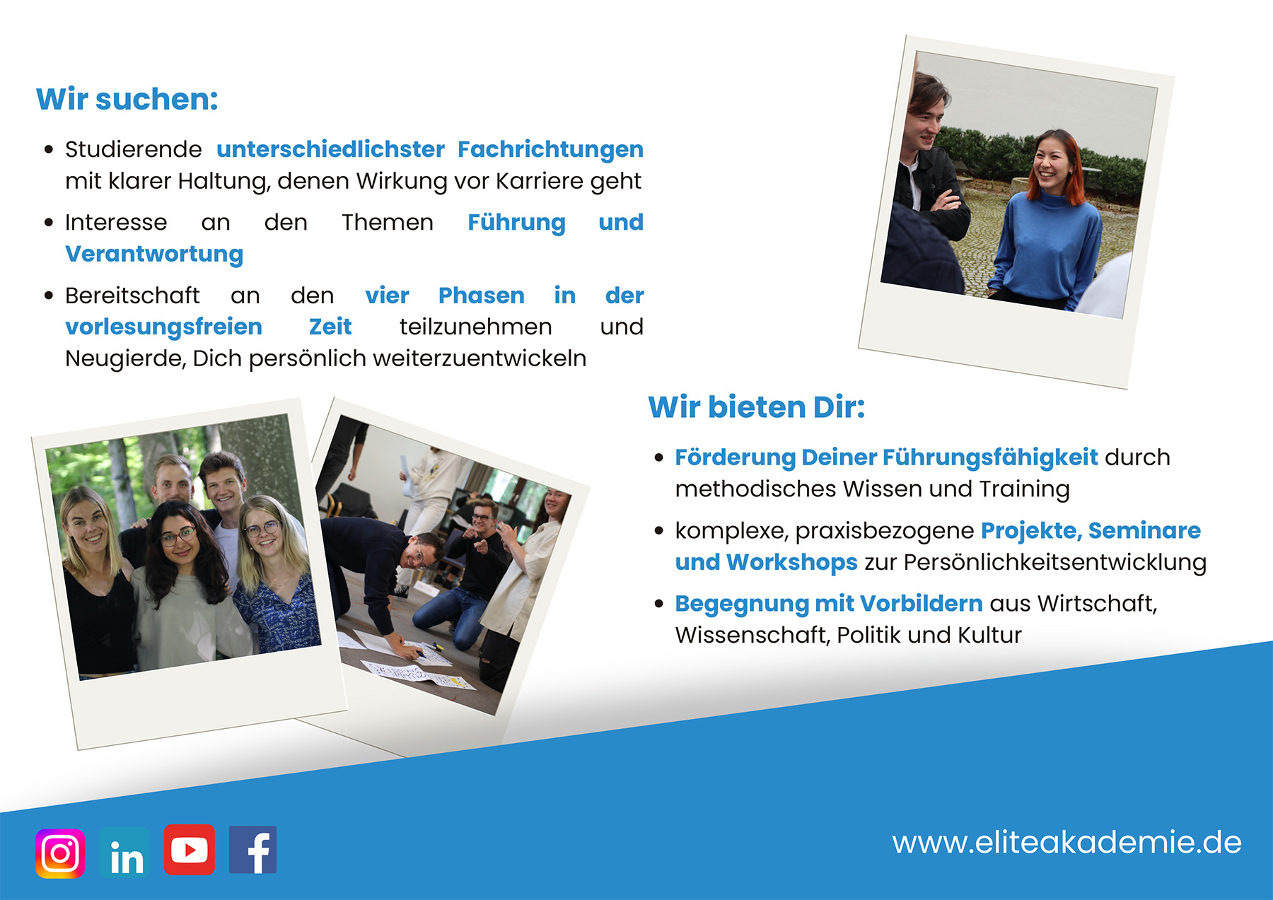 Slide für eine Bewerbung bei der Bayerischen EliteAkademie