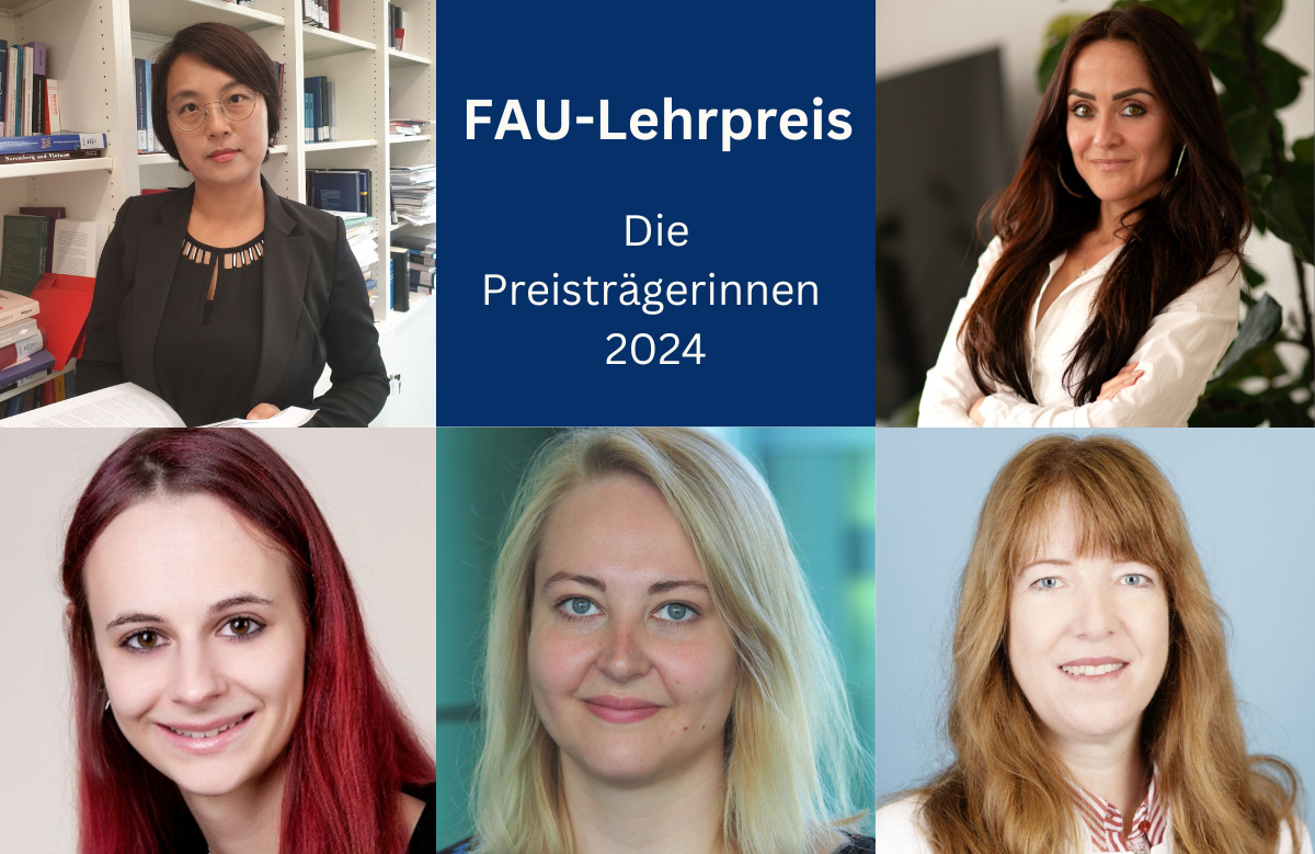 Collage Preisträgerinnen FAU-Lehrpreis 2024