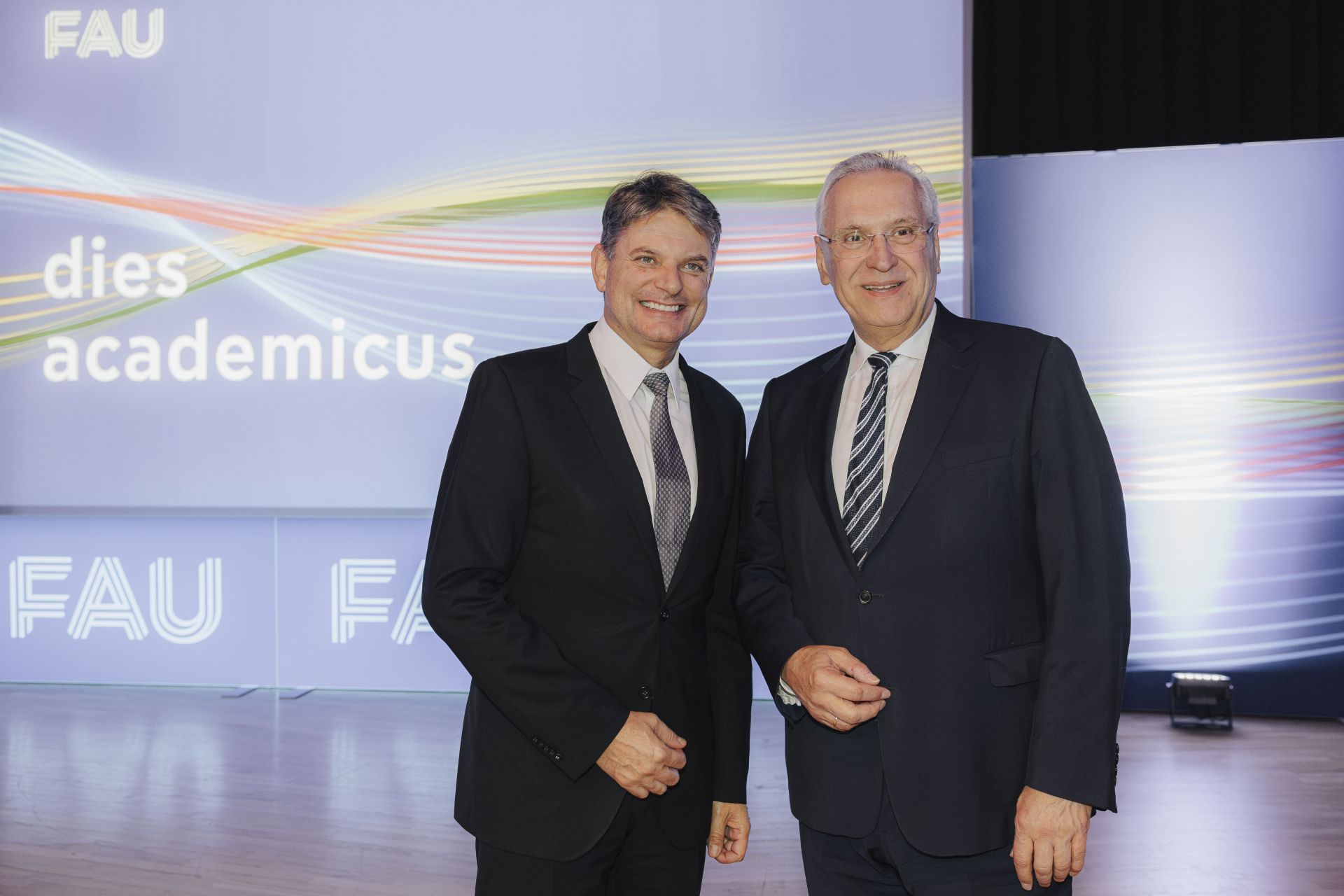 FAU-Präsident Prof. Dr. Joachim Hornegger mit dem Bayerischen Innenminister Joachim Herrmann.