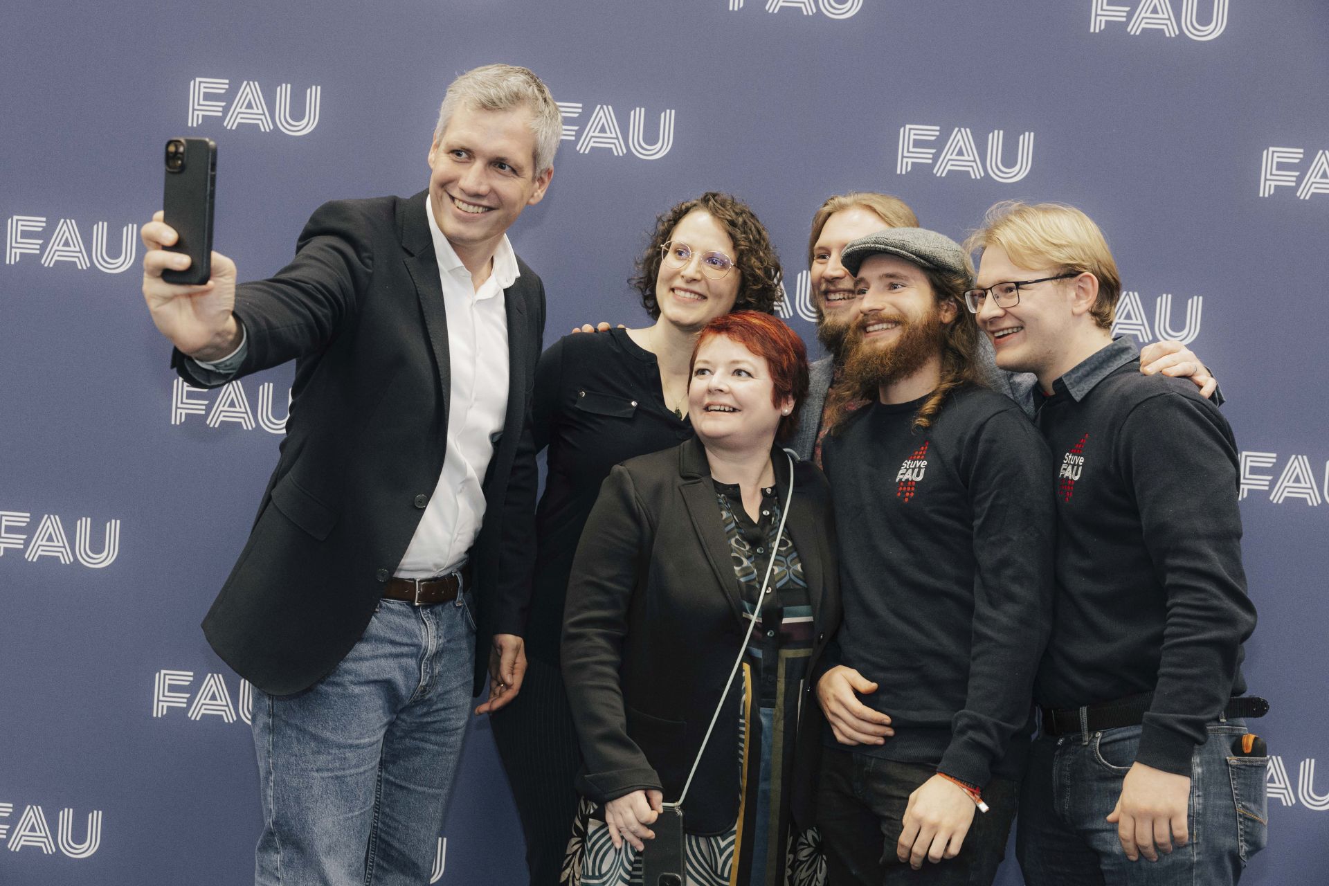 Gruppenbild mit Mitgliedern der Stuve beim Dies academicus.
