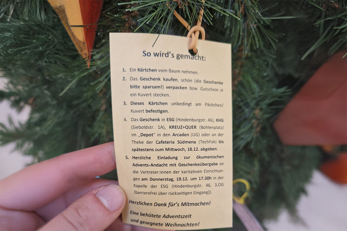 Geschenkebaumaktion Anleitung