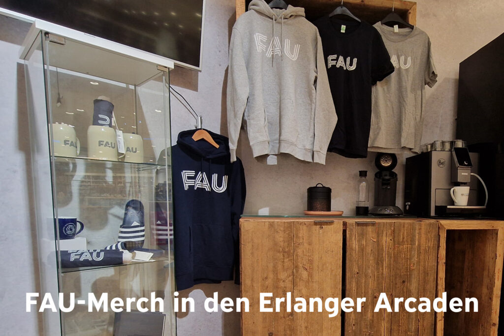 FAU-Merch im Rund and Hike in den Erlanger Arcaden
