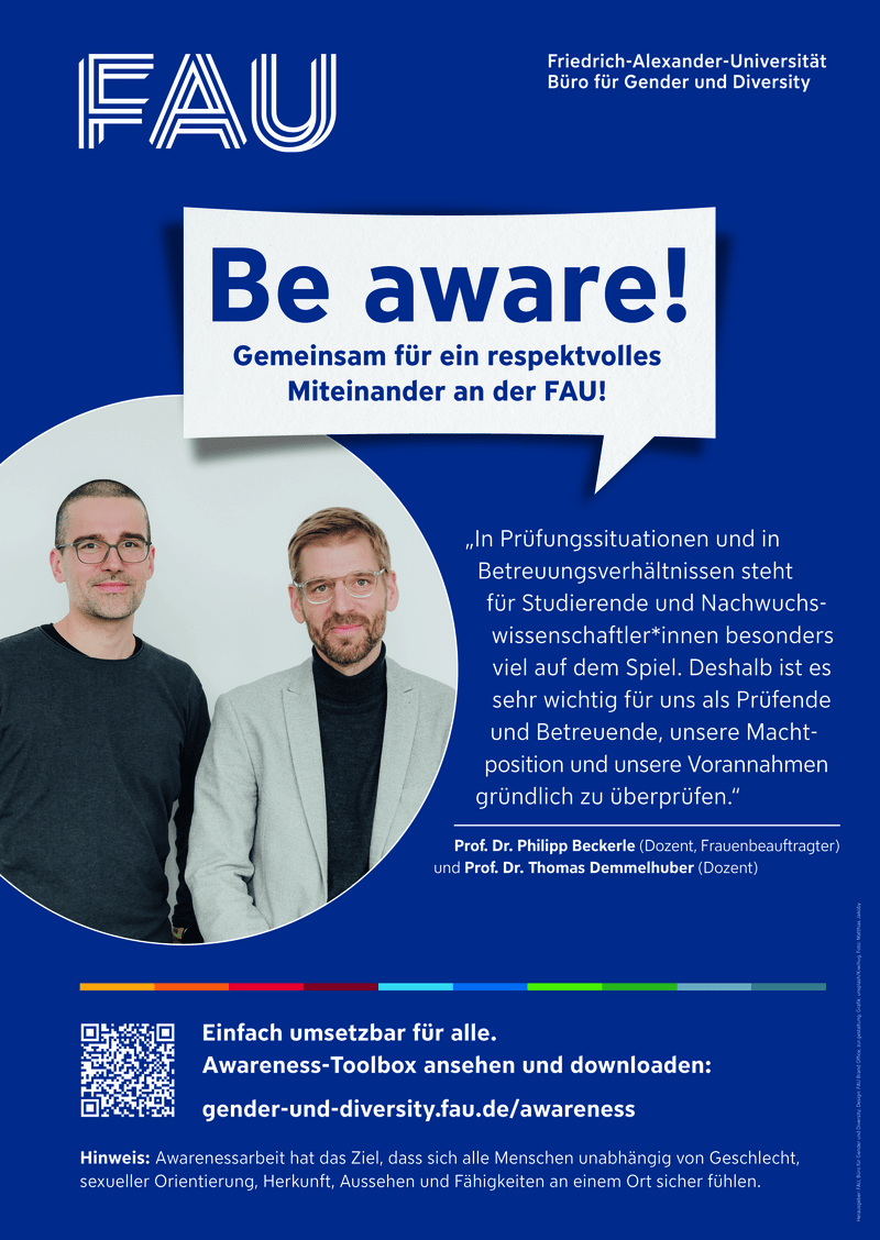 Plakat der Awarenesskampagne der FAU