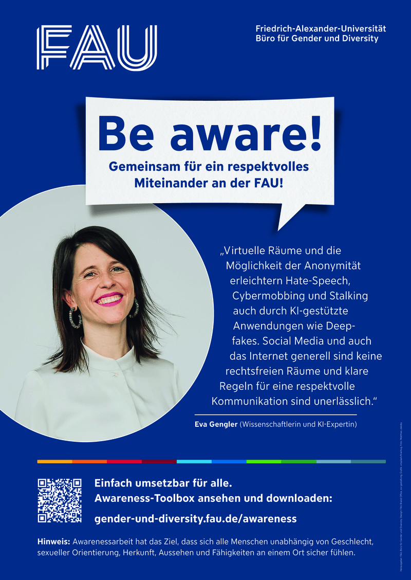 Plakat der Awarenesskampagne der FAU
