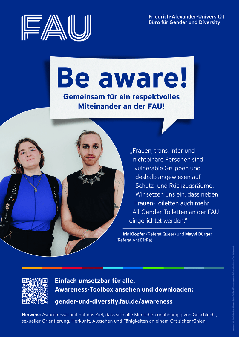 Plakat der Awarenesskampagne der FAU