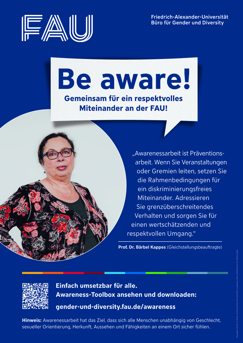 Plakat der Awarenesskampagne der FAU