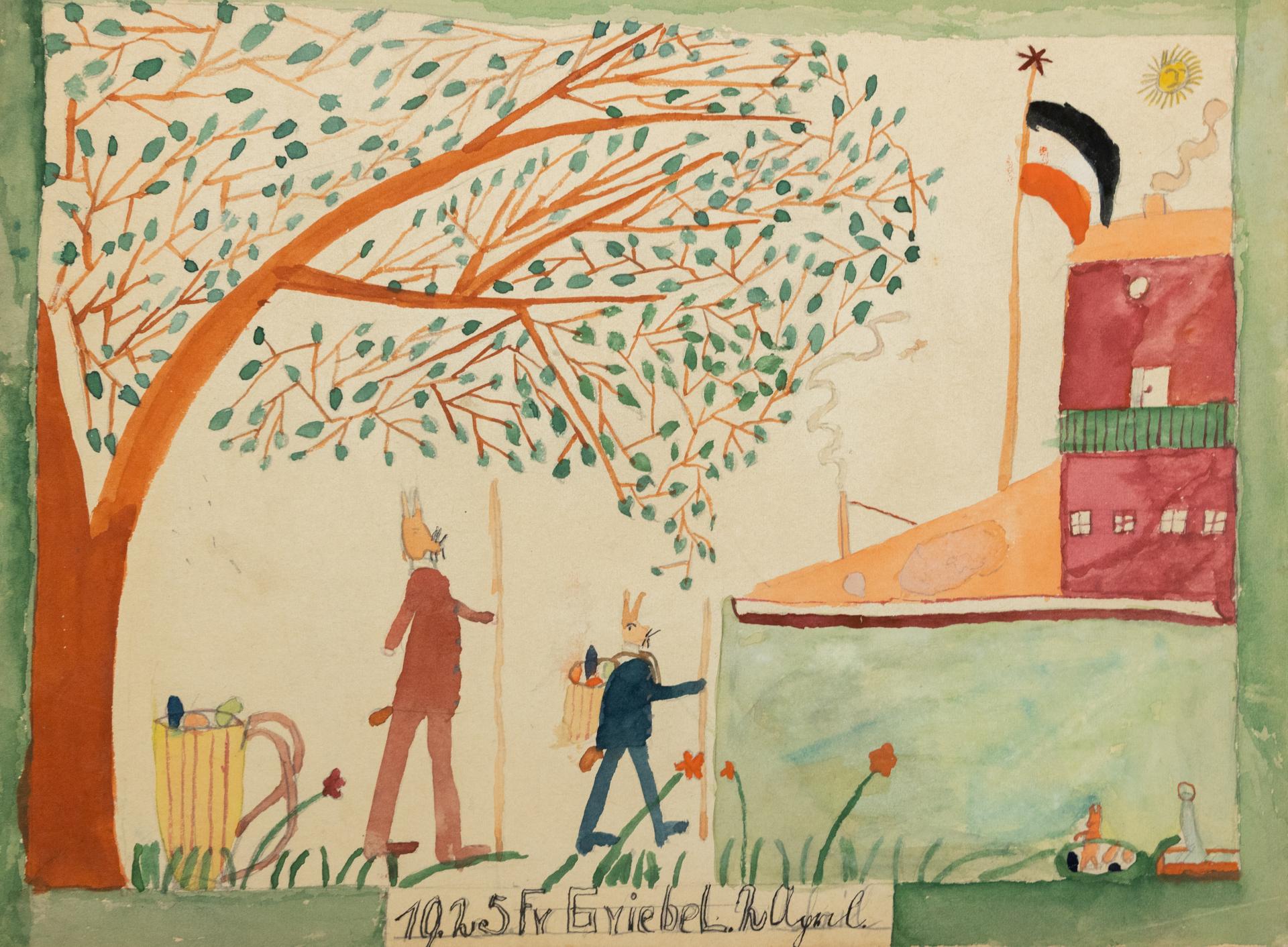 Kinderzeichnung: Osterhasen