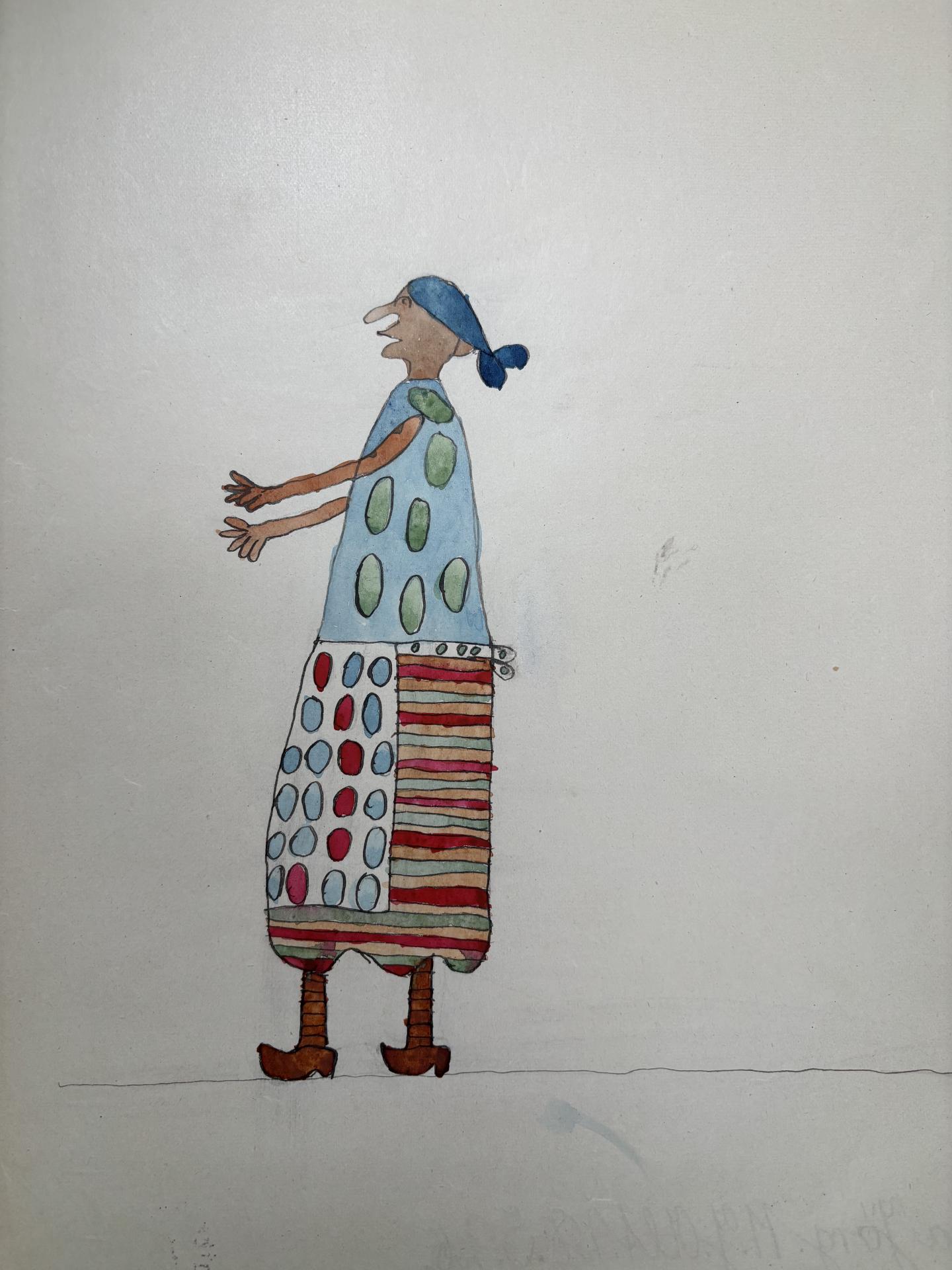 Kinderzeichnung: Frau