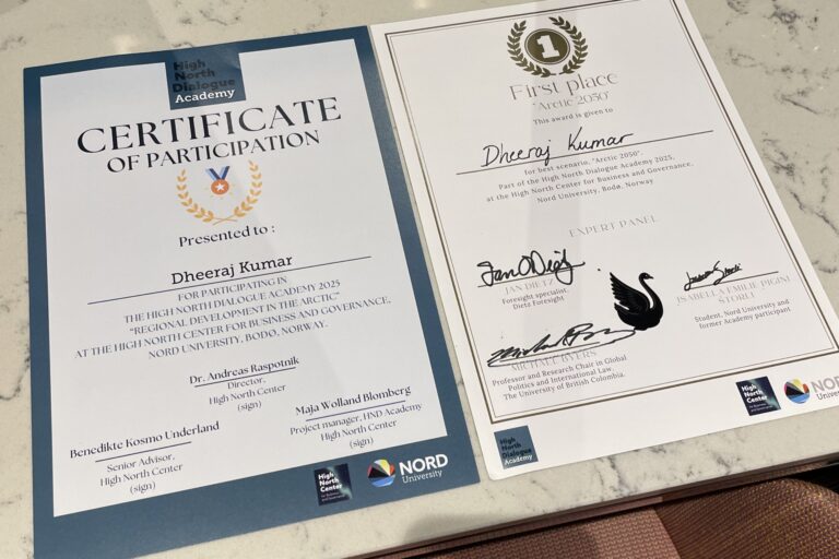 FAU-Student gewinnt 1. Platz bei der „High North Scenario Competition”