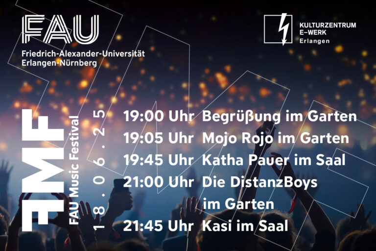 Timetable: FAU Music Festival am 18. Juni im E-Werk