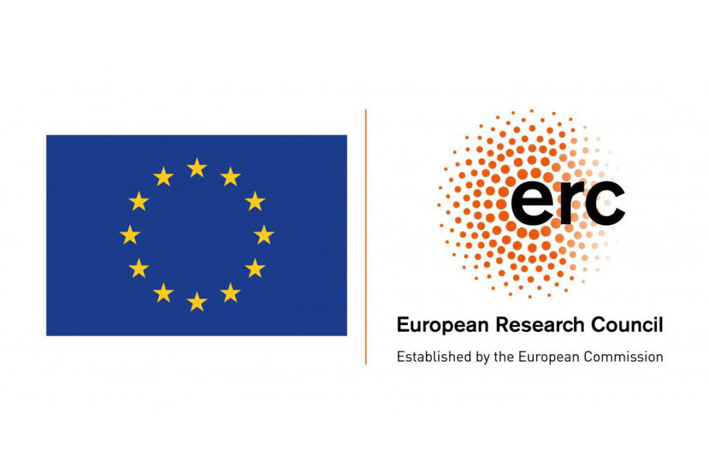 Neben der Europaflagge zeigt das Logo das Logo des ERC.