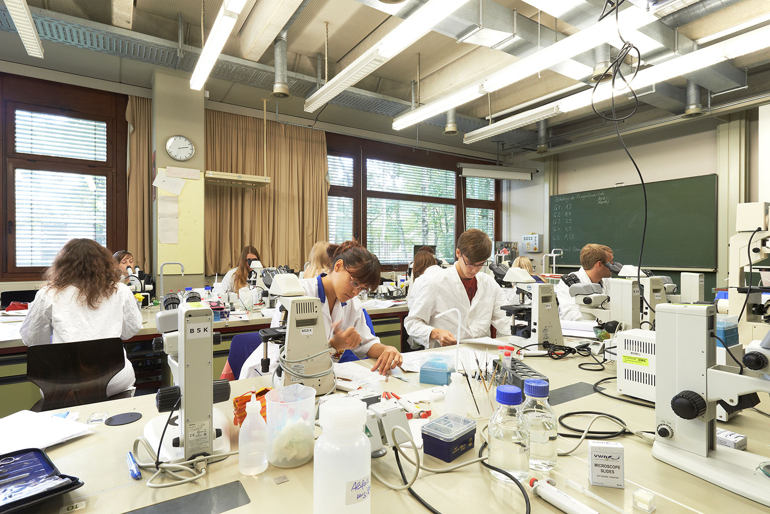 Studierende in einem Labor.