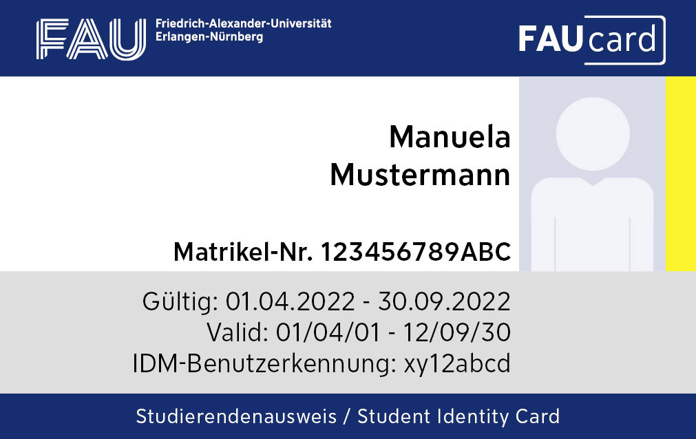 Studierenden-FAUcard. Der Link führt zur Seite FAUcard für Studierende.
