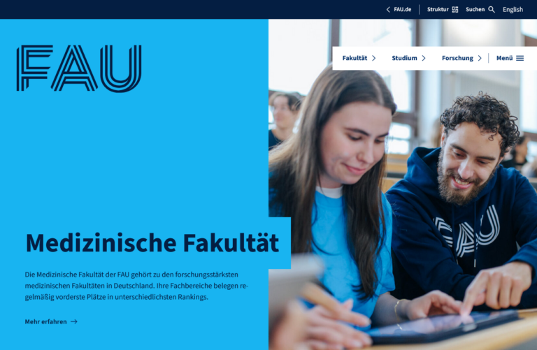 FAU setzt Webrelaunch fort: Medizinische Fakultät erfolgreich umgestellt