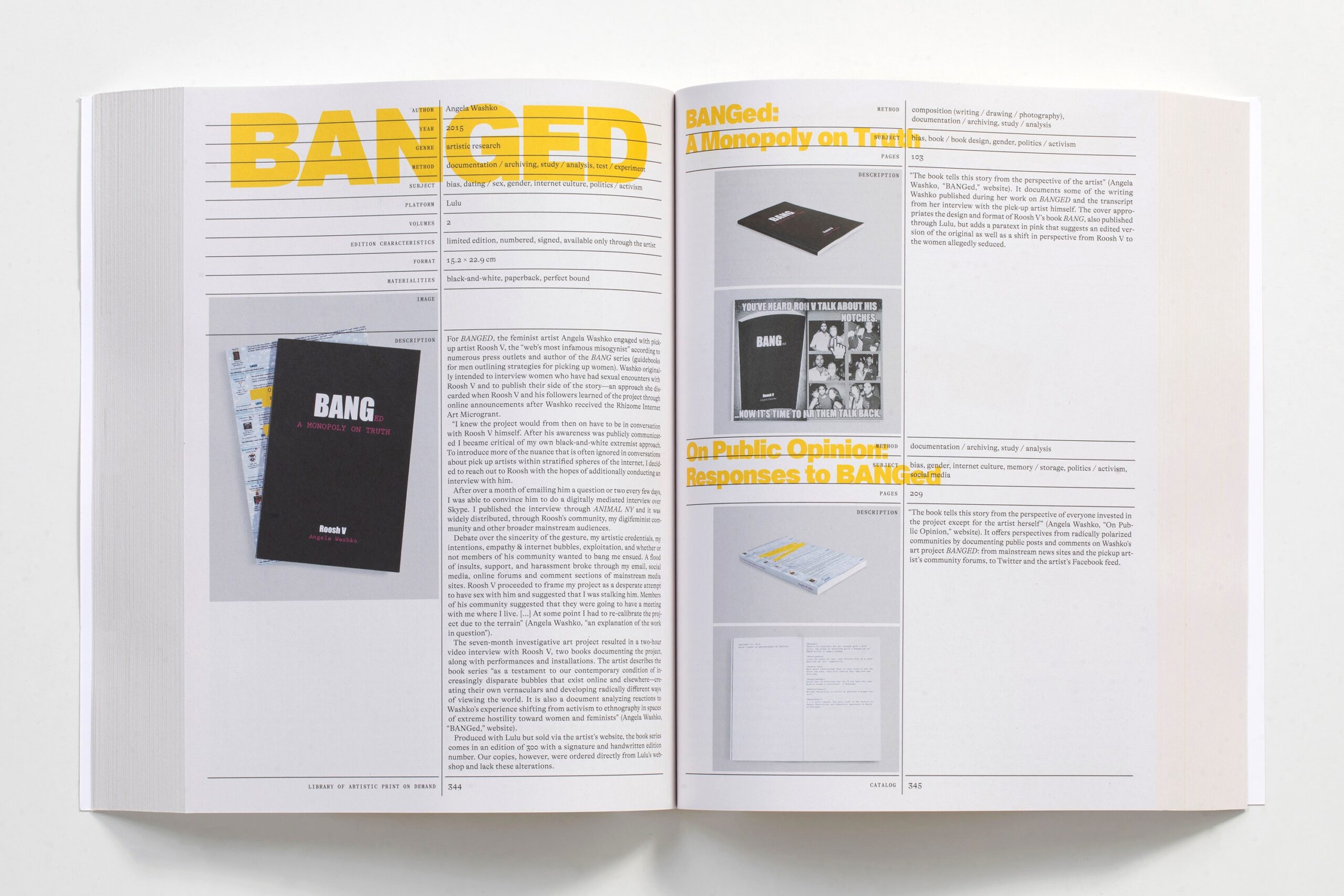 Spread of the catalog
